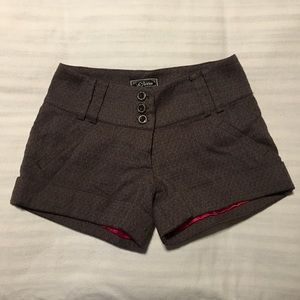 Brown Tweed Shorts